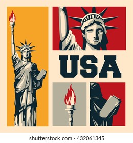 USA concept with icon design, vector illustration 10 eps graphic.