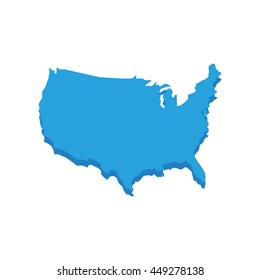 USA concept represented by map icon. isolated and flat illustration 