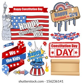 USA Constitution Day Design Vectors