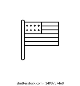 Usa country flag outline, vector, icon icon illustration isolated vector sign sy