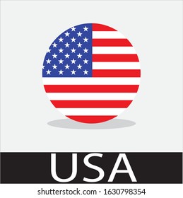 
usa country flag symbol on a white background