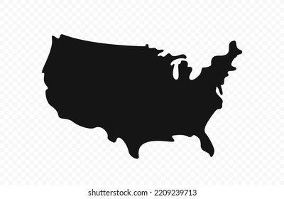 USA Country Map. Usa Map. United States Of America Map. EPS 10