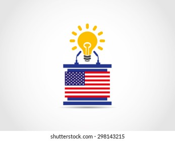 USA Crosses Flags Emblem Agenda Idea