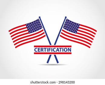 USA Crosses Flags Emblem Certification