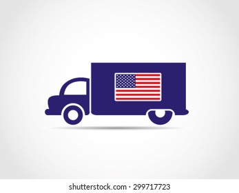USA Delivery Service Flag