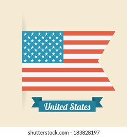 USA design over beige background, vector illustration