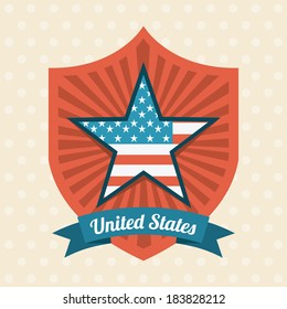 USA design over beige background, vector illustration