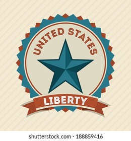 USA design over beige background, vector illustration