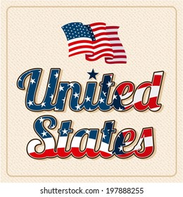 USA design over beige background, vector illustration