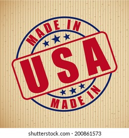 USA design over beige background, vector illustration