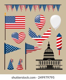 USA design over BEIGE background, vector illustration.