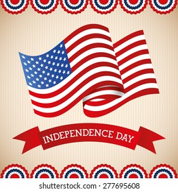 USA design over beige background, vector illustration.