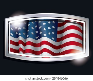 USA design over black background, vector illustration