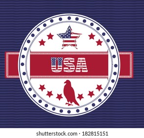 usa design over  blue background vector illustration 