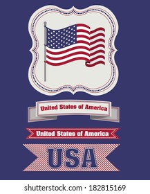 usa design over blue background vector illustration 