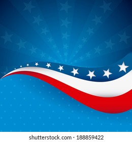USA design over blue background, vector illustration