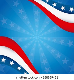 USA design over blue background, vector illustration
