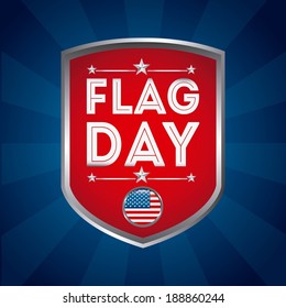 USA design over blue background, vector illustration