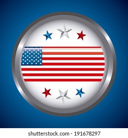 USA design over blue background, vector illustration