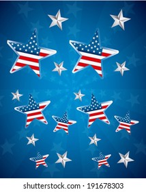 USA design over blue background, vector illustration
