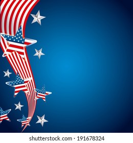 USA design over blue background, vector illustration