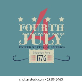 USA design over blue background, vector illustration