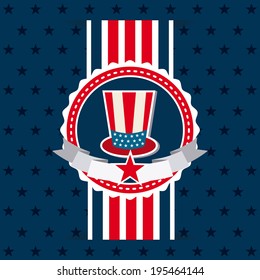 USA design over blue background, vector illustration