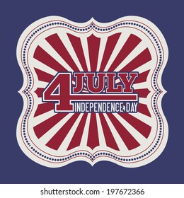 USA design over blue background, vector illustration