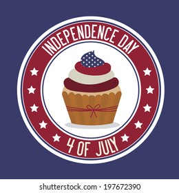 USA design over blue background, vector illustration