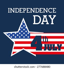 USA design over blue background, vector illustration.