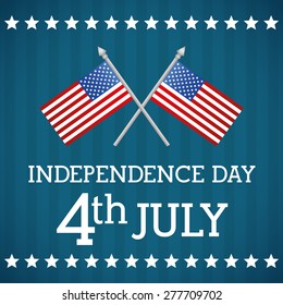 USA design over blue background, vector illustration.