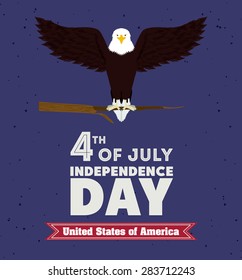 USA design over blue background, vector illustration