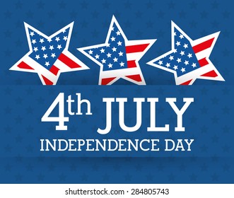 USA design over blue background, vector illustration.