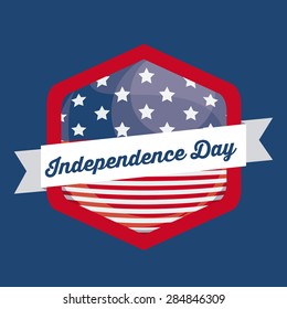 USA design over blue background, vector illustration