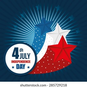 USA design over blue background, vector illustration.