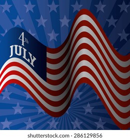 USA design over blue background, vector illustration.