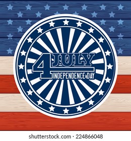 USA design over emblem background, vector illustration