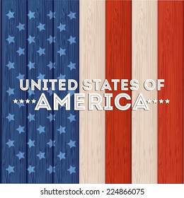 USA design over flag background, vector illustration