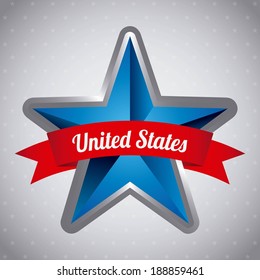 USA design over gray background, vector illustration