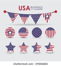 USA design over gray background, vector illustration