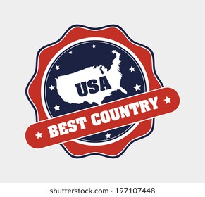 USA design over gray background, vector illustration