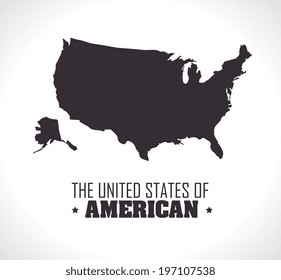 USA design over gray background, vector illustration
