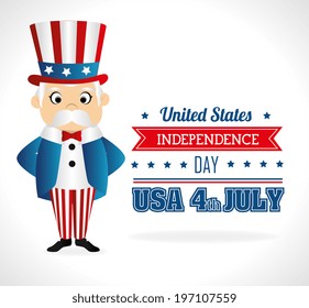 USA design over gray background, vector illustration