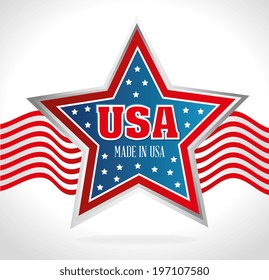 USA design over gray background, vector illustration