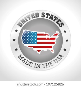 USA design over gray background, vector illustration