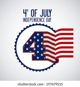 USA design over gray background, vector illustration