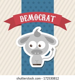 usa design over lineal  background vector illustration