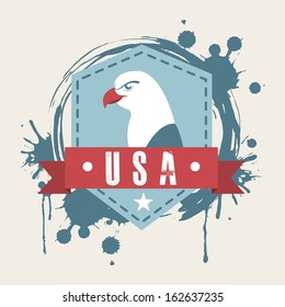 usa design over pink background vector  illustration