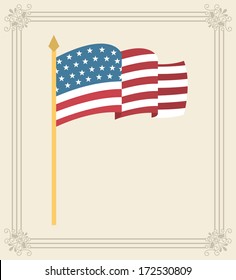 usa design over  pink background vector illustration
