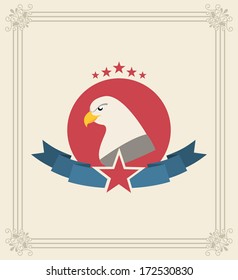 usa design over pink   background vector illustration